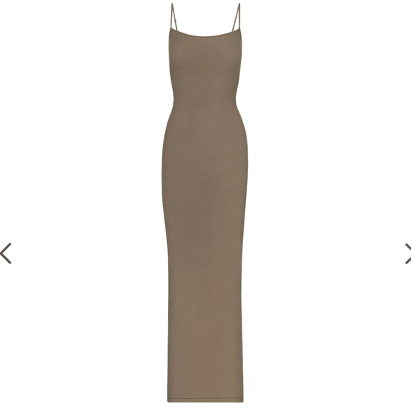 Soft Lounge Henley Long Slip Dress Oxide - Picture 3 of 5